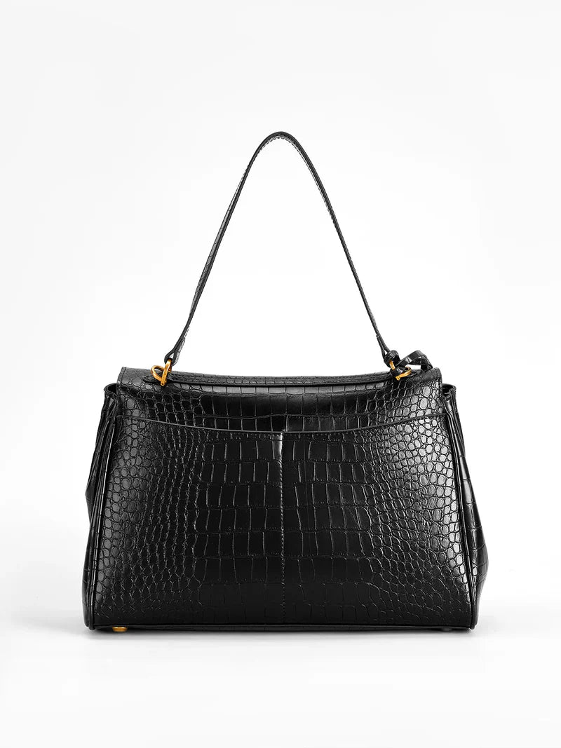 Celia Crocodile Bag Black – Günlük Kullanım İçin Hem Şık Hem Pratik