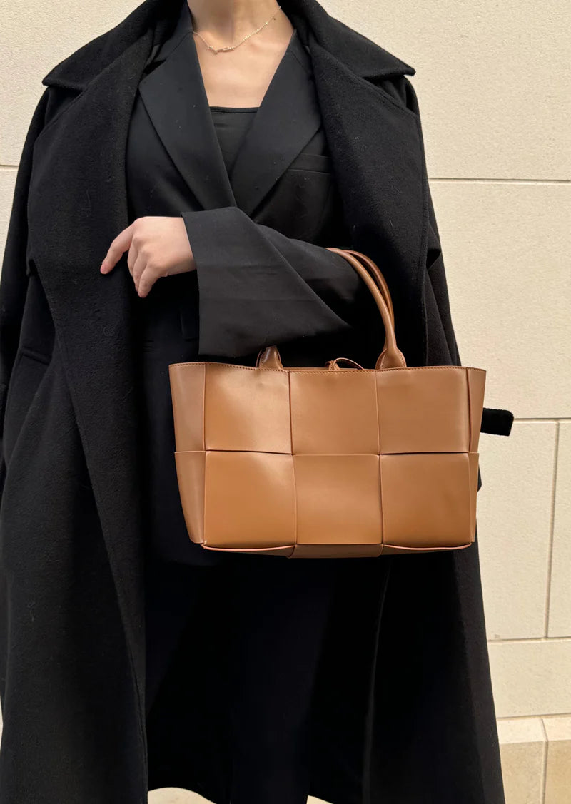 Leather Tote Bag Camel – Günlük Kullanım İçin İdeal, Yüksek Kaliteli Deri Çanta